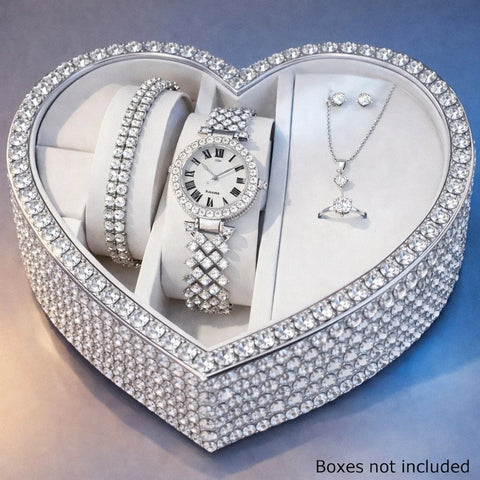 6pcs Set Luxury Women’s Jewelry Gift Set – Watch, Bracelet, Necklace & Ring