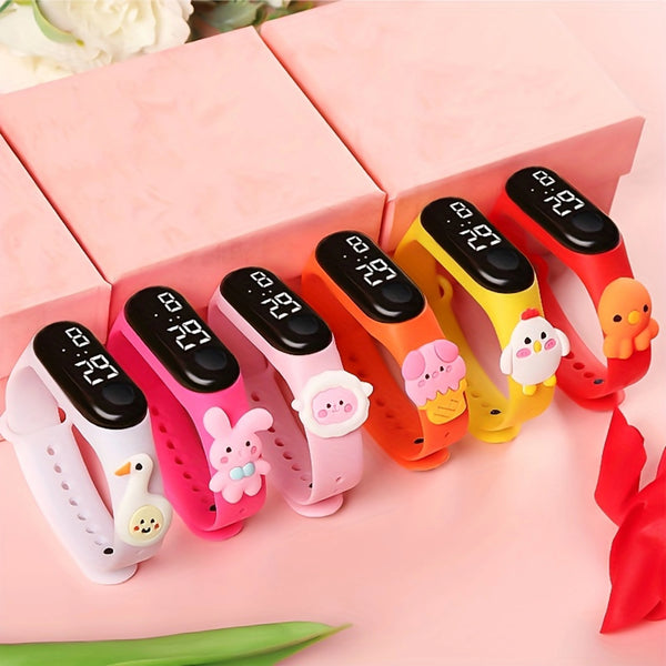 5pcs New Fashion Youngsters' Smart Watch, LED Touch Screen