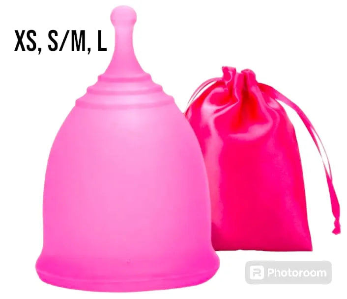Medical Grade Silicon Menstrual Cup, Periods Cup, + Zipper Fabric Pouch with Handle, Hygienic Period Cup, Health Periods Cup