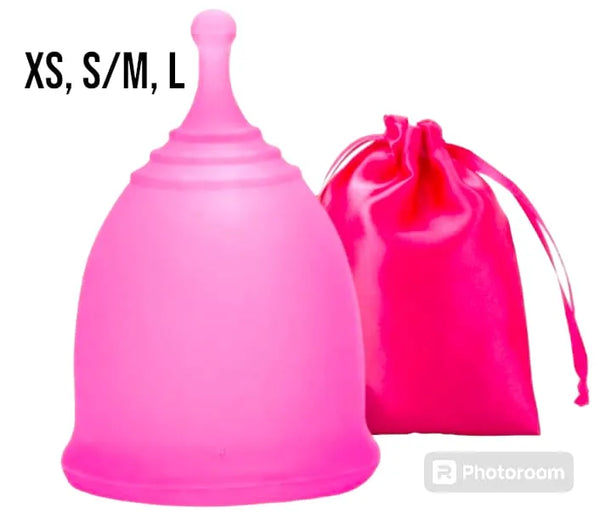 Medical Grade Silicon Menstrual Cup, Periods Cup, + Zipper Fabric Pouch with Handle, Hygienic Period Cup, Health Periods Cup