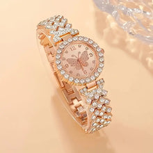 Rose Gold Crystal Butterfly Watch & Bracelet Set for Women