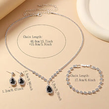 4pcs/Set Vacation Minimalist Rhinestone Jewelry Set