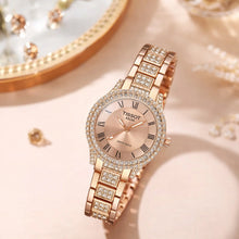 Rose Gold Crystal Watch Jewelry Set for Women