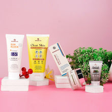 Essensi Acne Serum, Lemon Face Wash, Sunblock SPF 60, Saffron Shine Beauty Cream and Small Charcoal Face Wash for clearer, healthier skin