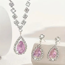Sparkling Synthetic Zirconia rhinestone jewelry set