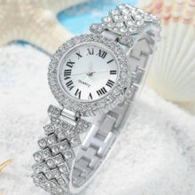 6pcs Luxury Rhinestone Watch & Jewelry Set for Women