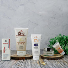 ESSENSI Retinol Serum, Rice Face Wash, Sunblock SPF 60,Saffron Shine Beauty Cream and  Almond Face Wash for anti-aging and skin renewal