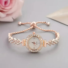 Elegant Women'S Quartz Watch with Sparkling Rhinestone Accents