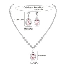 Sparkling Synthetic Zirconia rhinestone jewelry set