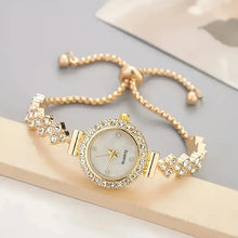 Elegant Women'S Quartz Watch with Sparkling Rhinestone Accents