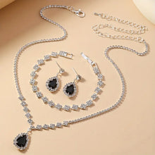 4pcs/Set Vacation Minimalist Rhinestone Jewelry Set