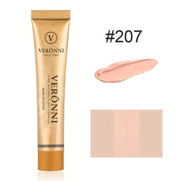 VERONNI 14 Colors Liquid Concealer Cream Brightening Waterproof Full Coverage Dark Circles Makeup Foundation,Blemish Cover, Under-Eye Concealer,Creamy Texture, Smooth Application, Flawless Finish, Light Beige Corrector, Makeup Lovers,Beauty Enthusiasts